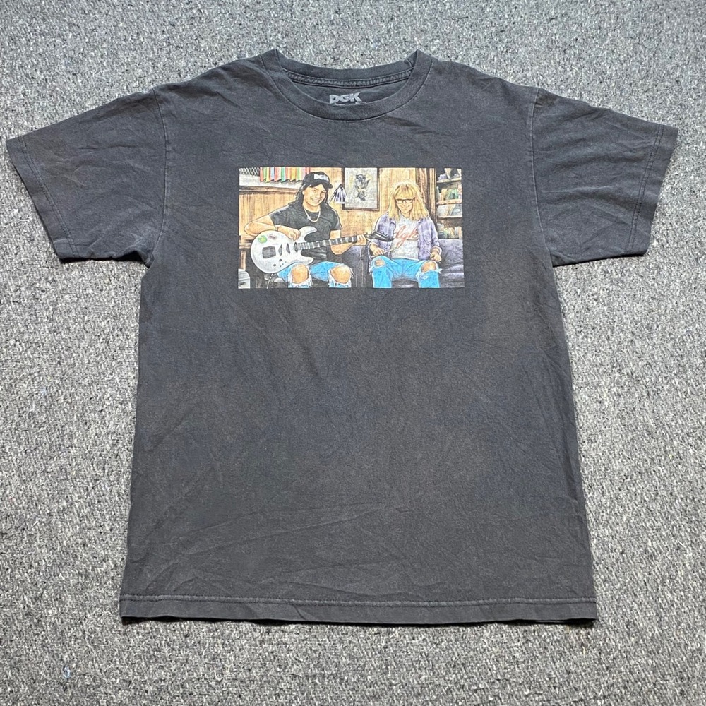 DGK Waynes World Graphic TShirt Sz M Mens Black Skater Streetwear Parody Tee